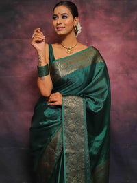 Thumbnail for NOZ2TOZ Jacquard Lichi Silk Sky Blue Saree With Unstitched Blouse Piece
