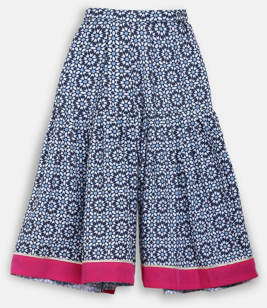 Ahalyaa Multi Crepe Printed Kids Kurta Sharara Set With Dupatta For Girls - Distacart