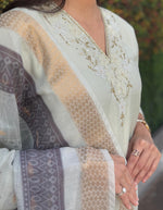 Thumbnail for Vedant Vastram Kurta Pant Set With Dupatta Having Beautiful Handwork - Light Pista - Distacart