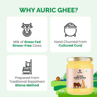 Thumbnail for Auric A2 Bilona Desi Cow Ghee - Pure Brijwasi Ghee - Bilona Curd Churned