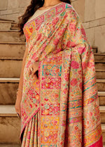 Thumbnail for NOZ2TOZ Women's Cotton Silk Beige Woven Design Designer Saree With Blouse Piece - Distacart