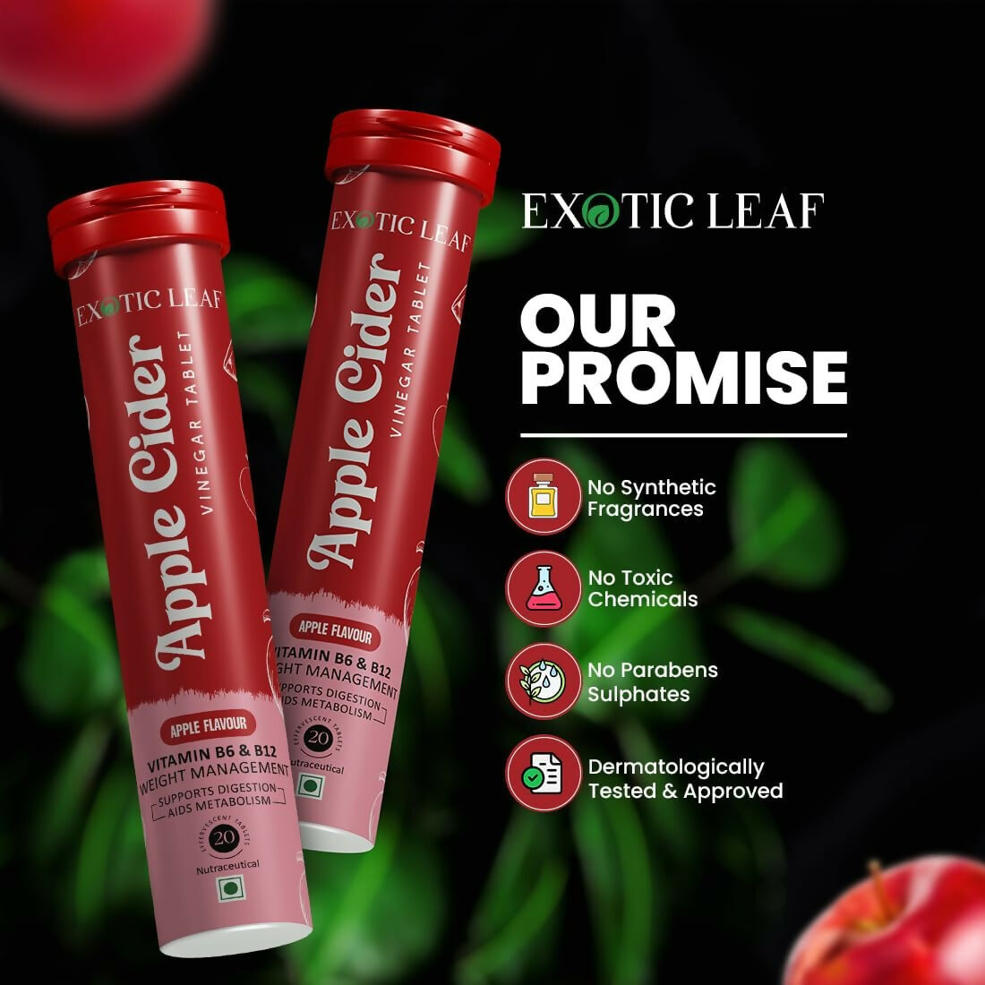 Exotic Leaf Apple Cider Vinegar Tablets