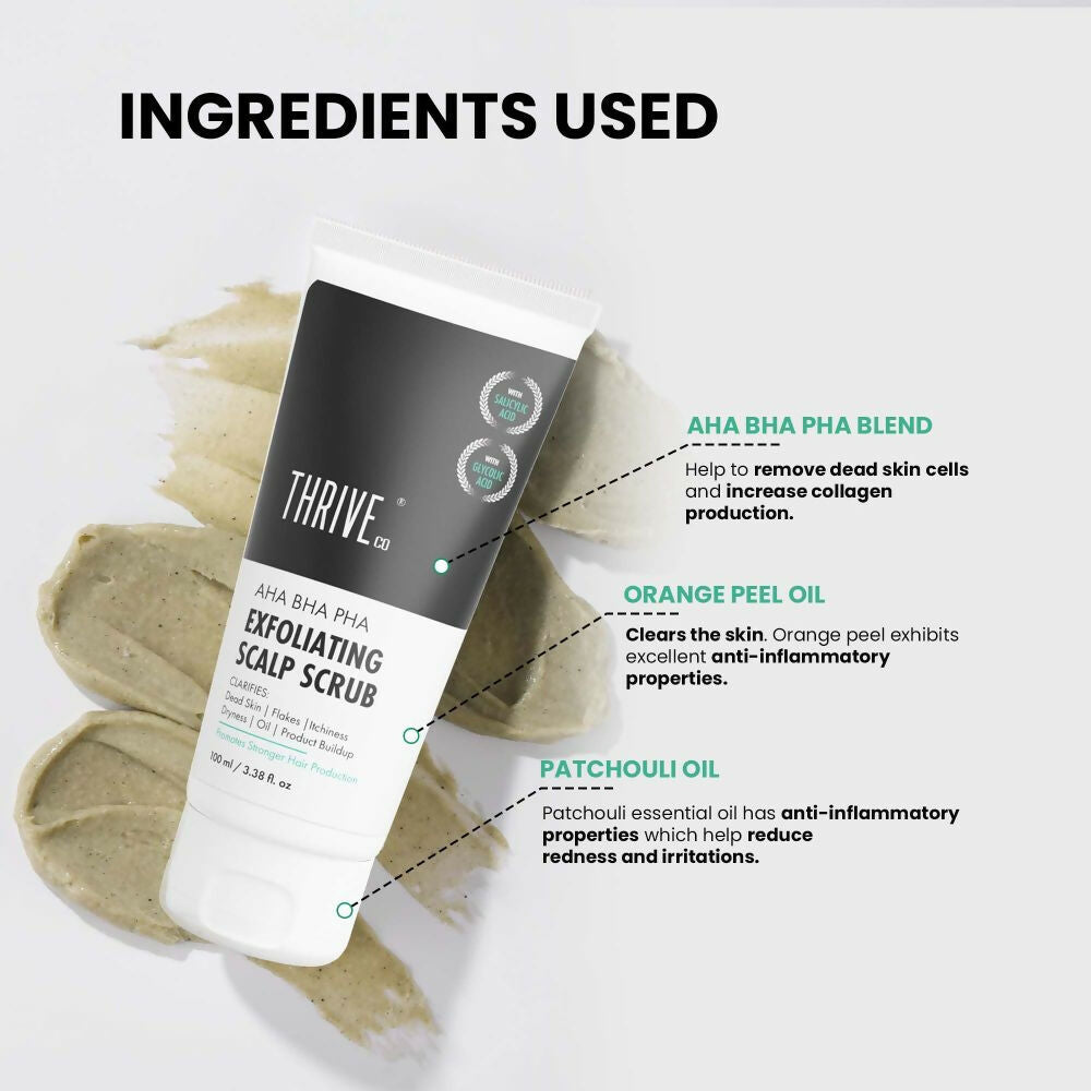 ThriveCo AHA BHA PHA Exfoliating Scalp Scrub - Distacart