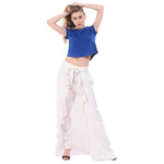 Thumbnail for Asmaani White Color Plain Ruffle Palazzo