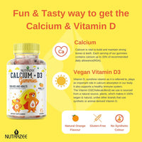 Thumbnail for Nutrazee Calcium + D3 Gummies For Kids & Adults - Distacart