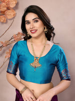 Thumbnail for Vedant Vastram Soft Litchi Silk Kanjeevaram Saree - Wine - Distacart