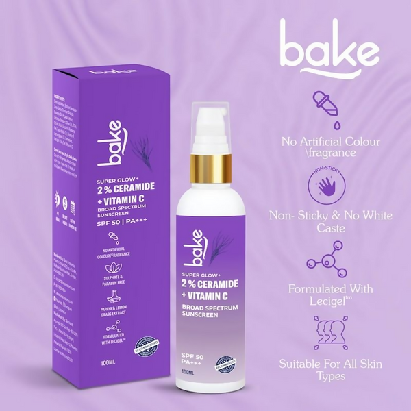Bake 2% Ceramide + Vitamin C Sunscreen Spf 50 Pa+++ - Distacart