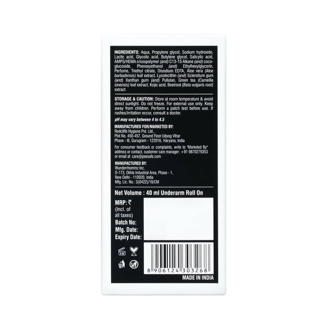 FURR 4% AHA BHA Underarm Roll On with Kojic Acid Helps Reduce Pigmentation, Prevents Body Odour & Brightens Skin - Distacart