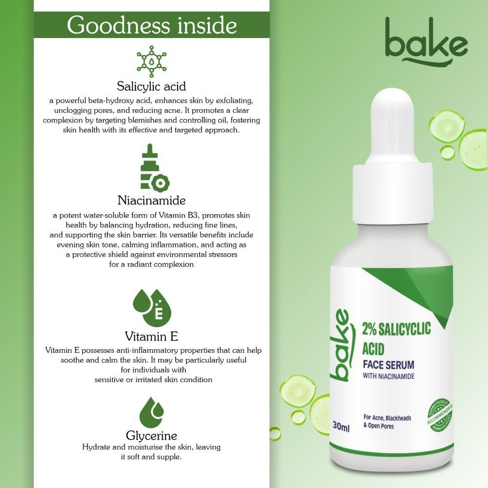 Bake 2% Salicylic Acid Face Serum With Niacinamide - Distacart