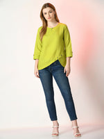 Thumbnail for Myshka Women's Green Solid Top - Distacart