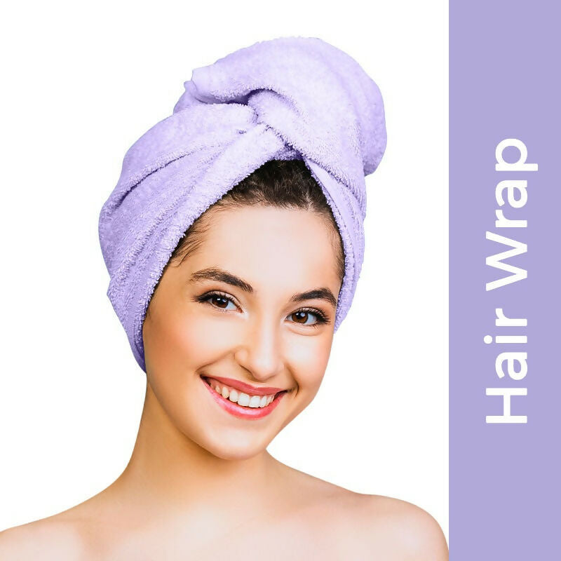 Nykaa Naturals Microfiber Hair Wrap for Frizz Free & Shiny Hair - Lavender - Distacart