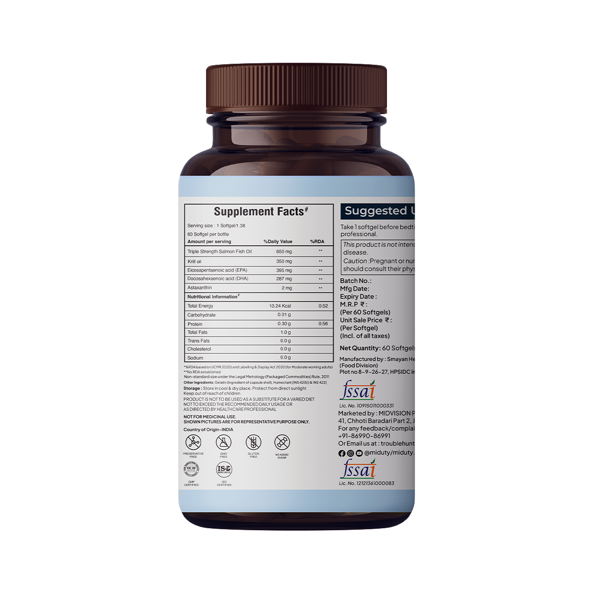 Miduty by Palak Notes Krill Omega Complex Softgels - Distacart