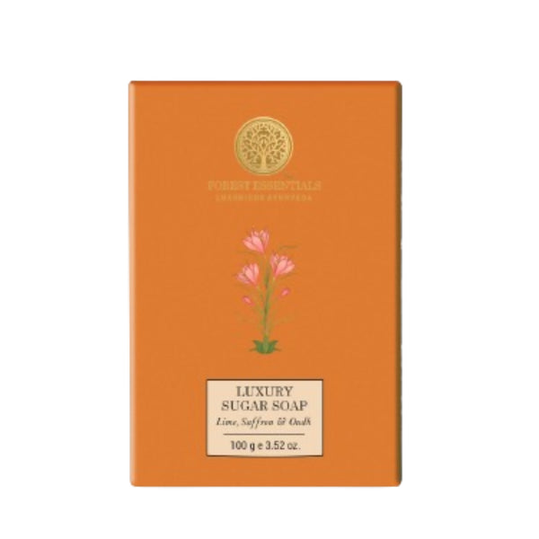 Forest Essentials Luxury Sugar Soap Lime Saffron & Oudh - Distacart