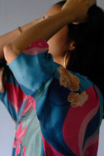 Thumbnail for NOZ2TOZ Women's Floral Printed Knee Length Rayon Kurti And Palazzo Set - Blue - Distacart