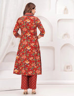 Thumbnail for NOZ2TOZ Women Floral Printed Calf Length Flared Anarkali And Palazzo With Printed Dupatta - Maroon - Distacart