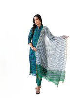 Thumbnail for NOZ2TOZ Women's Floral Printed Knee Length Kurti And Pant Set With Printed Dupatta - Blue - Distacart