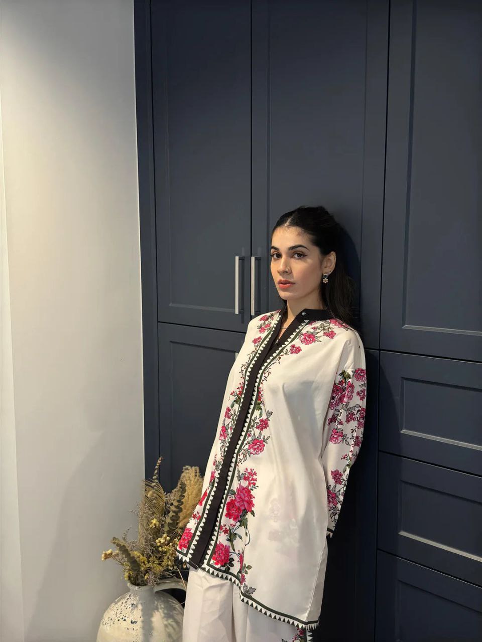 NOZ2TOZ Women's Floral Printed Above Knee Length Co-Ords Set - White - Distacart