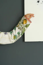 Thumbnail for NOZ2TOZ Women's Printed V Neck Long Sleeves Co-Ords Set - White - Distacart