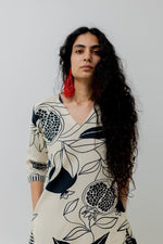 Thumbnail for NOZ2TOZ Women's Printed Knee Length Stylish Co-Ords Set - White - Distacart