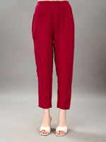 Thumbnail for NOZ2TOZ Women's V Neck Knee Length 3/4 Sleeves Solid Rayon Co-Ords Set - Rani - Distacart