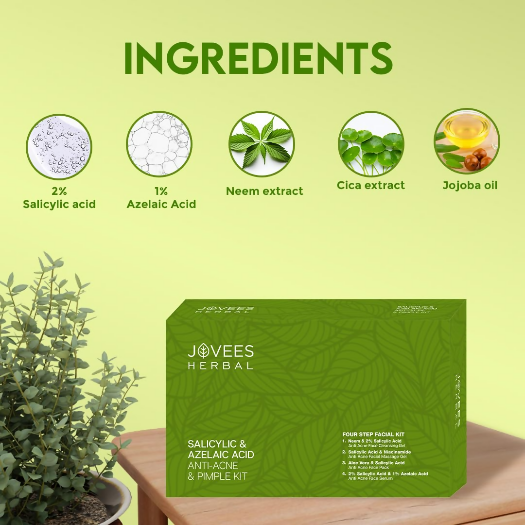 Jovees Salicylic & Azelaic Acid Anti-Acne & Pimple Facial Kit - Distacart