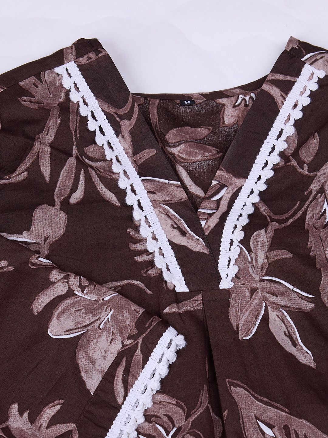 Ode by House of Pataudi Floral Printed Pure Cotton Straight Kurta - Distacart