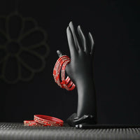 Thumbnail for Afast Elegant Bridal & Wedding Party Fashion Bangle/Kada Set, Red, Glass, Pack Of 12 Model No- A9 - Distacart