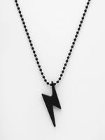 Thumbnail for NVR Men's Set of 2 Black & Silver Flash Pendent With Chain - Distacart