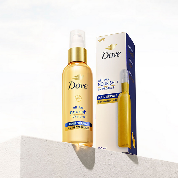 Dove All Day Nourish + UV Protect Hair Serum With Bio Protein Care - Distacart