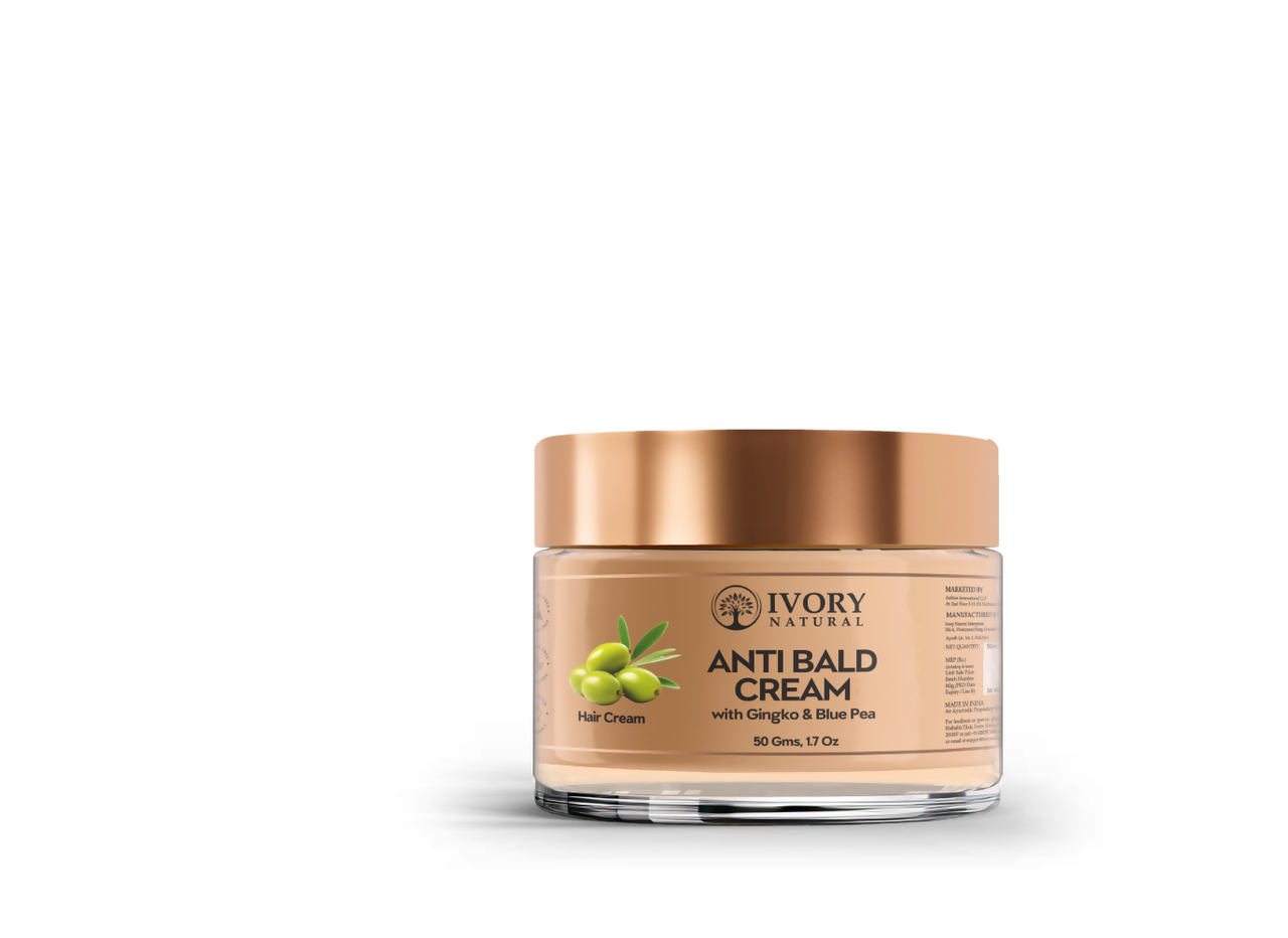 Ivory Natural Bald Cream For Hair For Stimulate Growth Of Hair, Avoid Thinning - Distacart