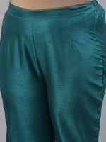 Thumbnail for Sztori Plus Size Floral Foil Printed Straight Kurta With Trouser - Distacart