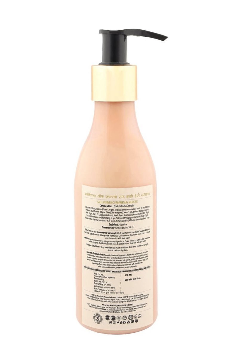 Ashpveda Essentials of Japapatti and Brahmi Hair Conditioner - Distacart
