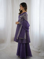 Thumbnail for Teeya Creation Lavender Color Embroidery Work Wedding Wear Salwar Suit