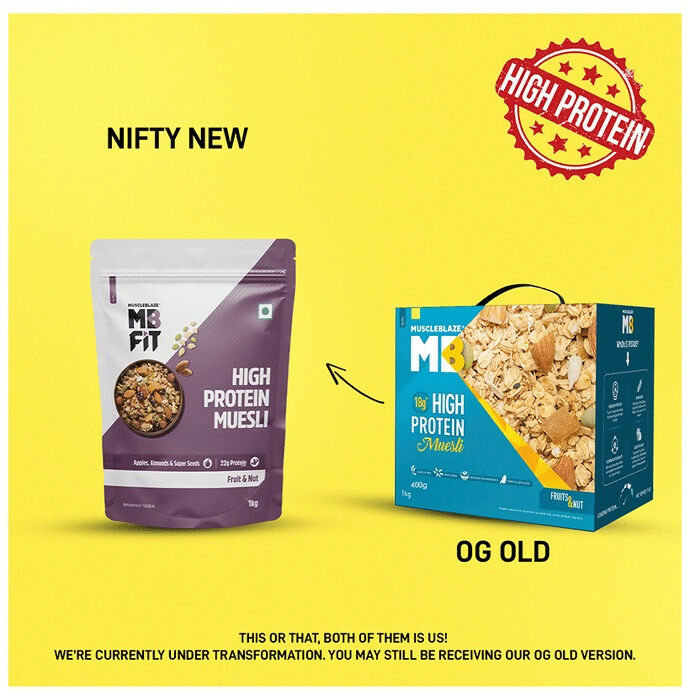 MuscleBlaze Fit High Protein Muesli - Fruits & Nut - Distacart
