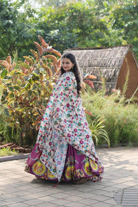 Thumbnail for Aastha Fashion Women's Purple Dolla Silk Dolla Silk With Rich Designer Print Lehenga Choli - Distacart