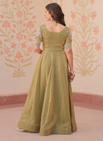 Thumbnail for Prazu Fashion Mahendi Silk Beads Embroidered Gown