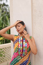 Thumbnail for Prazu Fashion Multi Georgette Kutchi Gamthi Mirror Codi Work Kurti For Navratri