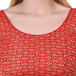 Thumbnail for Vamika Heavy Double Phase Fabric Red Balloon Sleeves Blouse - Distacart