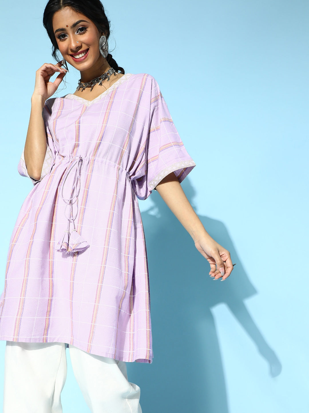 Yufta Lavender Kaftan Kurta