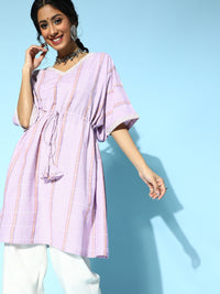 Thumbnail for Yufta Lavender Kaftan Kurta