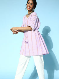 Thumbnail for Yufta Lavender Kaftan Kurta