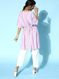 Thumbnail for Yufta Lavender Kaftan Kurta