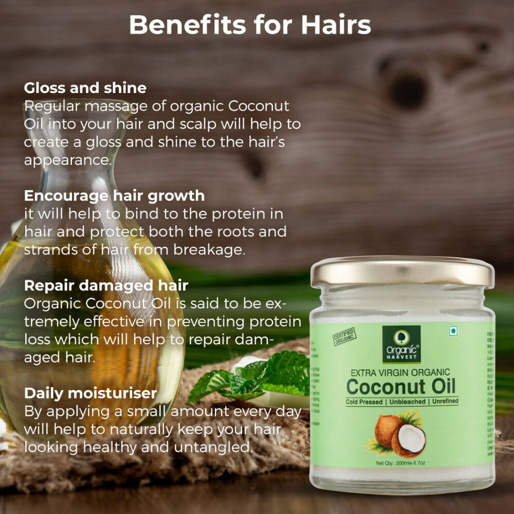 Organic Harvest Extra Virgin Organic Coconut Oil Cold Pressed - Distacart