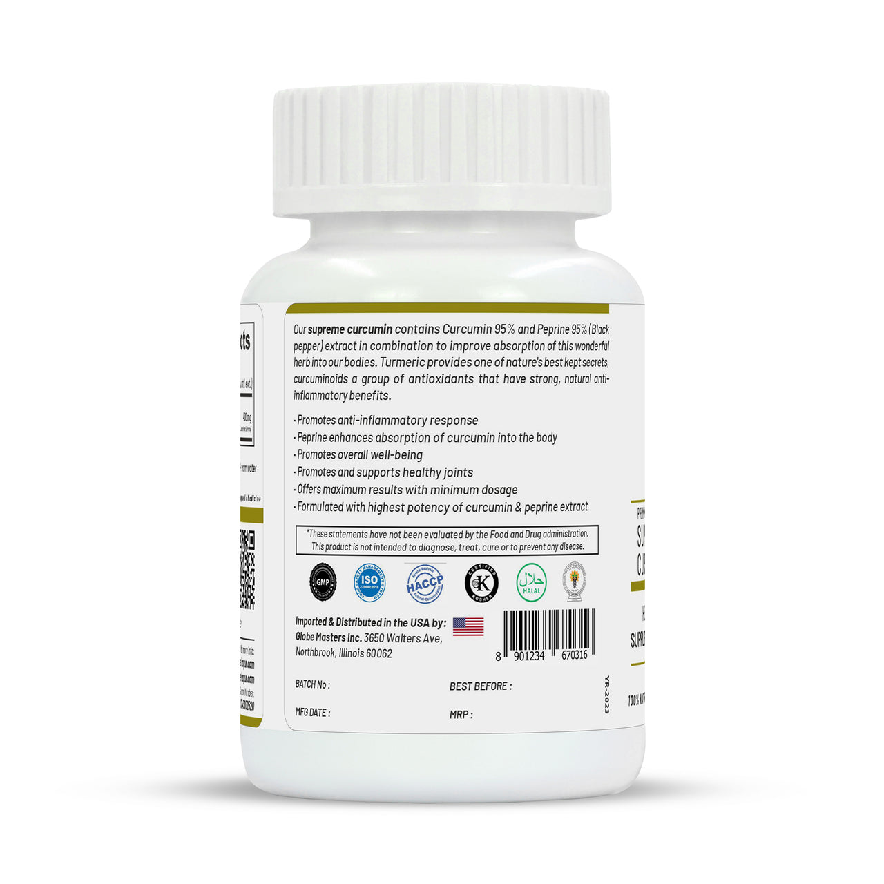 Life Aveda Premium Supreme Curcumin Capsules - Distacart