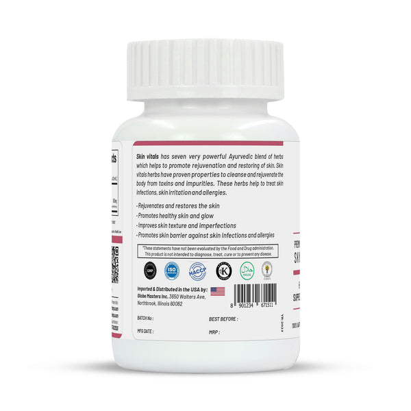 Life Aveda Premium Skin Vitals Veg Capsules - Distacart