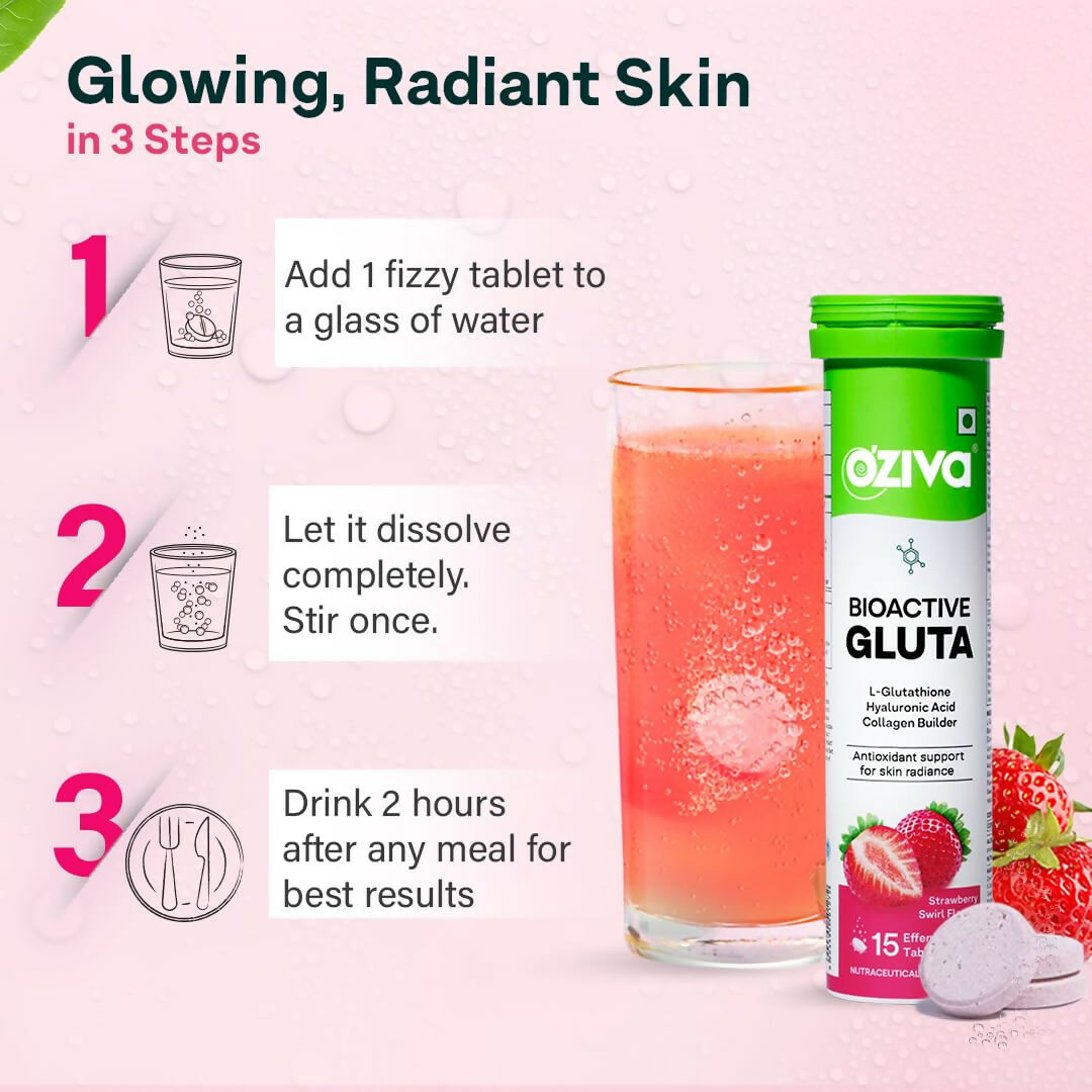 OZiva Bioactive Gluta Fizzy Effervescent Tablets - Distacart