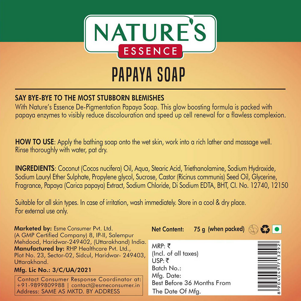 Nature's Essence De - Pigmentation Papaya Soap - Distacart