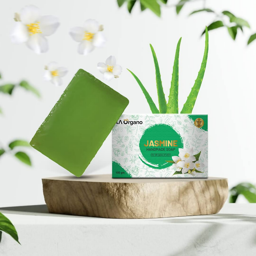LA Organo Handmade Jasmine Bathing Soap - Distacart
