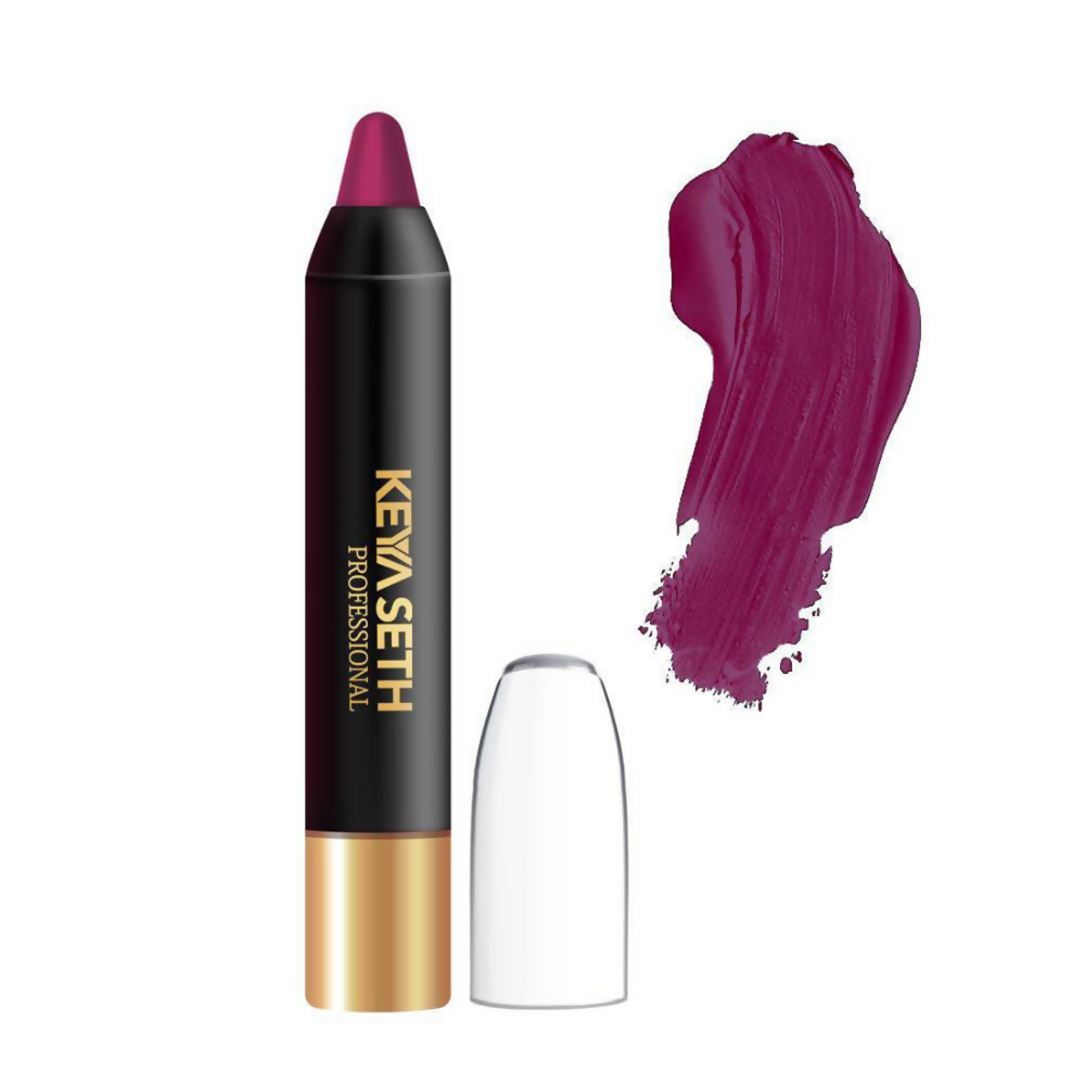 Keya Seth Aromatherapy Professional Matte Lip Pen - Deep Purple Plum - Distacart