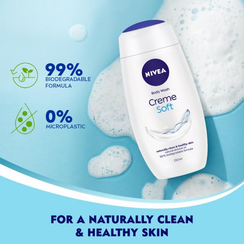 Nivea Body Wash- Creme Soft Naturally Clean - Distacart